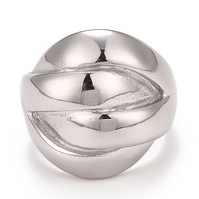 Non-Tarnish 304 Stainless Steel Textured Chunky Finger Ring for Men Women RJEW-B040-03P-1
