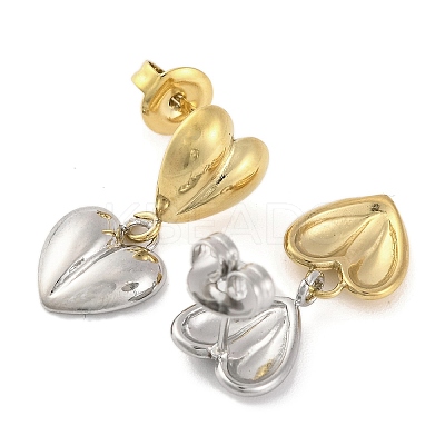 Ion Plating(IP) 304 Stainless Steel Stud Earrings for Women EJEW-N054-14-1