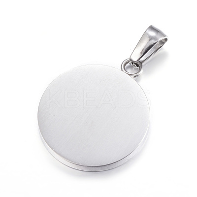 Tarnish Resistant 304 Stainless Steel Pendants STAS-P115-09P-1