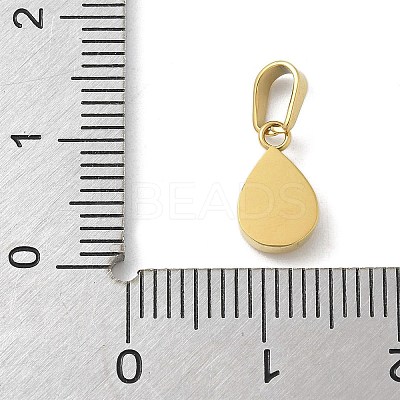 Ion Plating(IP) 304 Stainless Steel Micro Pave Cubic Zirconia Pendants STAS-Z107-02G-03-1