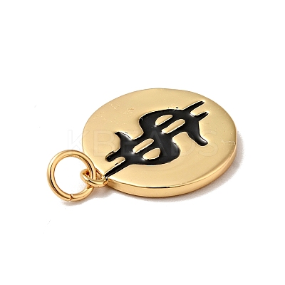 Rack Plating Brass Enamel Pendants KK-H431-27G-1