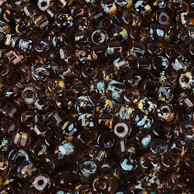 Transparent Colours Picasso Glass Beads SEED-Q039-05A-C06-1