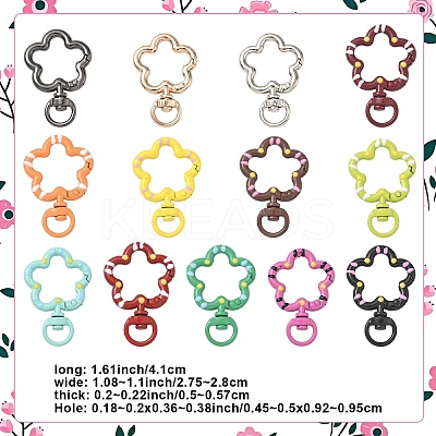 10Pcs Spray Painted Alloy Swivel Snap Clasps FIND-YW0009-38-1