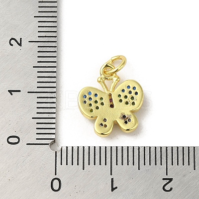 Real 18K Gold Plated Brass Pave Cubic Zirconia Pendants KK-M283-11K-02-1