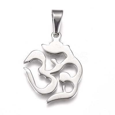 Tarnish Resistant Yoga 304 Stainless Steel Pendants STAS-I135-28P-1