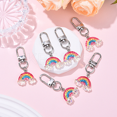 6Pcs Resin Pendant Decorations KEYC-YW00210-1