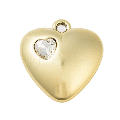 CCB Plastic with Rhinestone Pendants CCB-Q092-03G-1
