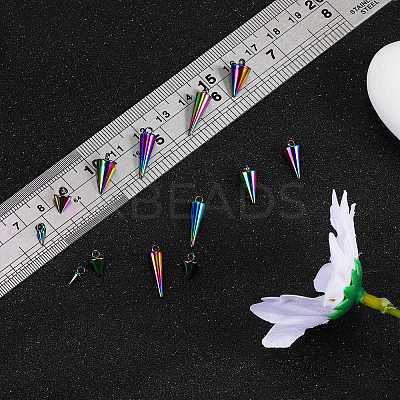 40Pcs 4 Style 304 Stainless Steel Pendants STAS-SZ0002-98-1