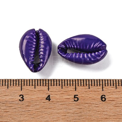 Baking Paint Cowrie Shell Beads SSHEL-M023-01O-1