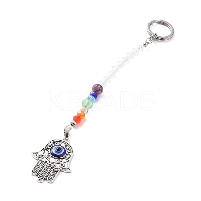 Chakra Glass Dowsing Pendulum Pendants PALLOY-JF01064-1
