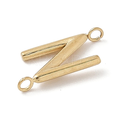304 Stainless Steel Letter Connector Charms STAS-M108-01G-14-1