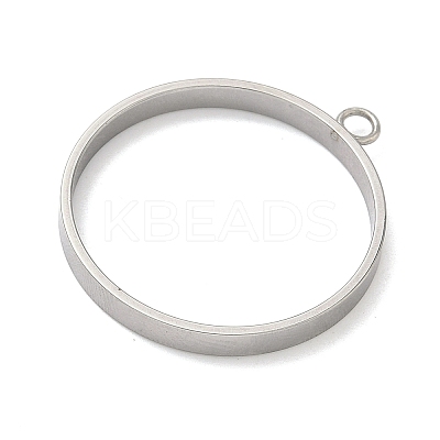 304 Stainless Steel Open Back Bezel Pendants STAS-B126-06F-P-1