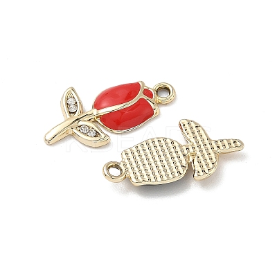 Alloy Enamel Rhinestone Pendants FIND-L024-19G-1