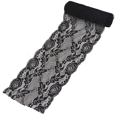 Flower Polyester Lace Edge Trim Ribbon SRIB-WH20020-029-1