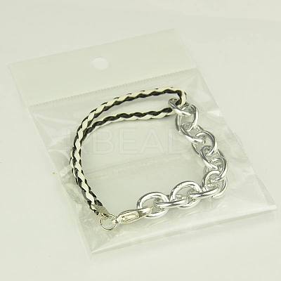 10Pcs Fashion Braided Bracelets BJEW-JB00848-M-1