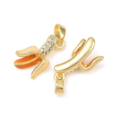 Brass Micro Pave Cubic Zirconia Enamel Pendants KK-G549-05G-1