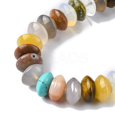 Natural & Synthetic Mixed Gemstone Beads Strands G-F743-05D-1