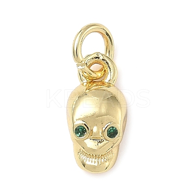 Brass Micro Pave Cubic Zirconia Charms ZIRC-I356-29G-1