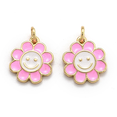 Brass Enamel Charms KK-O135-01A-1