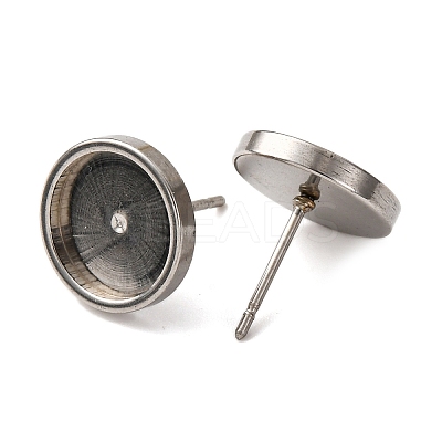 201 Stainless Steel Stud Earring Findings STAS-D379-10D-P-1