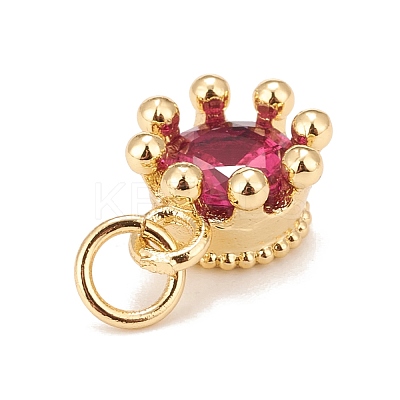 Brass Inlaid Clear Cubic Zirconia Charms KK-A161-34G-1