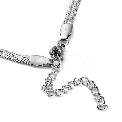 Non-Tarnish 304 Stainless Steel Herringbone Chain Necklaces LS-NJEW-P282-02P-1