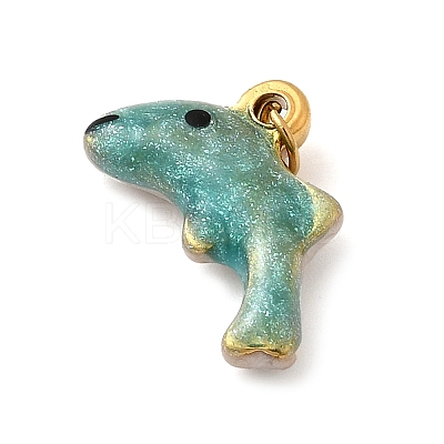 304 Stainless Steel Enamel Pendants STAS-B093-33G-05-1