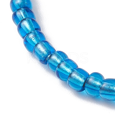 10Pcs 10 Styles Blue Color Palette Glass Seed Beaded Stretch Bracelets Sets BJEW-MZ00096-1