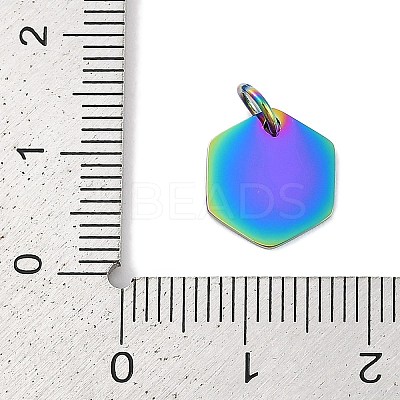 Ion Plating(IP) 304 Stainless Steel Stamping Blank Tag Charms STAS-I311-24RC-1