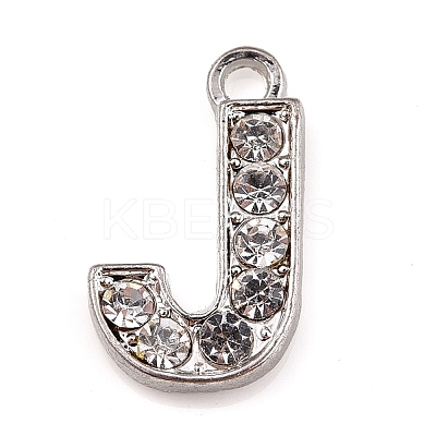 Alloy Rhinestone Letter Charms RB-A052-J01-1