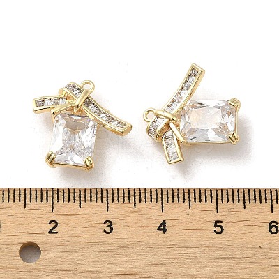 Brass with Glass Rhinestone Pendants KK-H455-30G-1