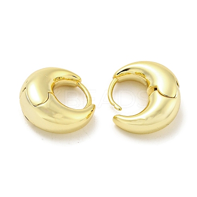 Brass Hoop Earrings EJEW-L211-010L-G-1