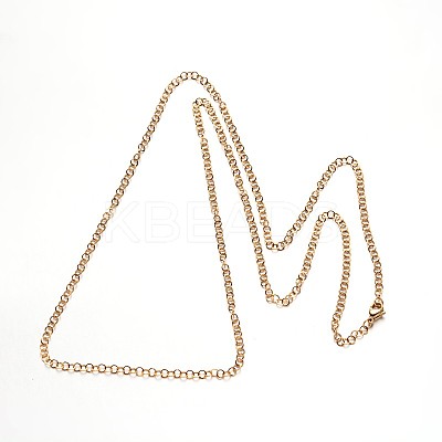 304 Stainless Steel Cable Chain Necklaces NJEW-N0046-02G-1