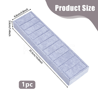 MDF Covered with Velvet Ring Organizer Display Trays RDIS-WH0001-43-1