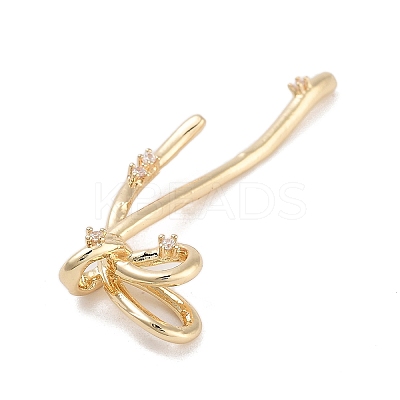 Brass Pave Clear Cubic Zirconia Pendants KK-Z061-20G-02-1