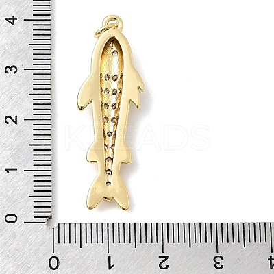Brass Micro Pave Cubic Zirconia Pendants KK-K529-56B-G-1