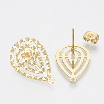304 Stainless Steel Stud Earring Findings LS-X-STAS-S079-40A-1