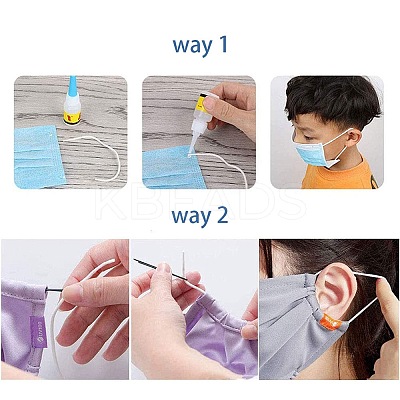 Round Polyester & Spandex Elastic Band for Mouth Cover Ear Loop EC-GF0001-04-1