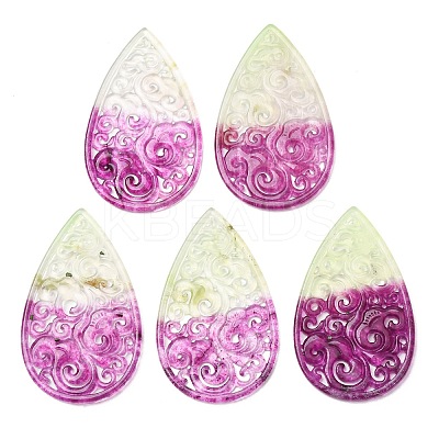 Dyed Natural Quartz Carved Big Pendants GG-CBA0022-15A-1
