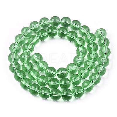 Transparent Glass Beads Strands GLAA-T032-T8mm-17-1