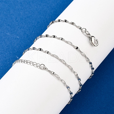 Brass Link Chain Necklaces for Women NJEW-D302-46P-1