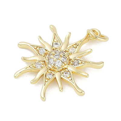 Rack Plating Brass Micro Pave Cubic Zirconia Pendants LS-KK-H509-21G-02-1