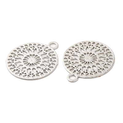 Long-Lasting Plated Brass Filigree Charms KK-K336-20P-1