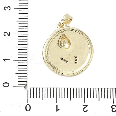 Brass Micro Pave Cubic Zirconia Pendants KK-K368-05A-02-1