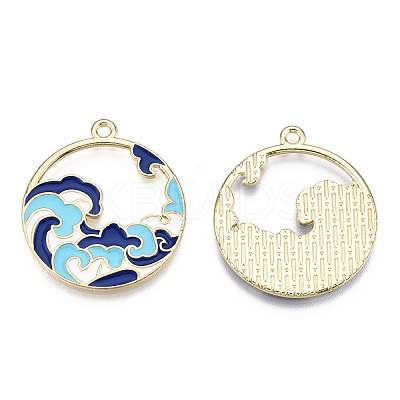 Chinese Style Alloy Enamel Pendants LS-X-ENAM-M043-03G-01-RS-1