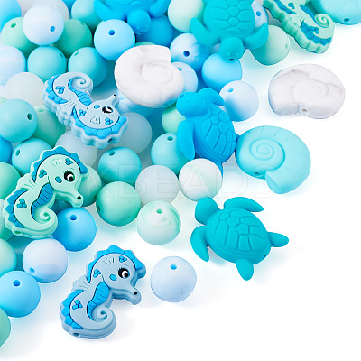 Food Grade Eco-Friendly Silicone Focal Beads SIL-TA0002-67-1