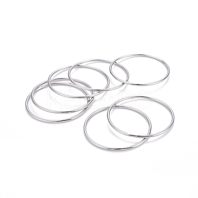 7Pcs 201 Stainless Steel Plain Bangle Sets for Women BJEW-L664-022B-P02-1
