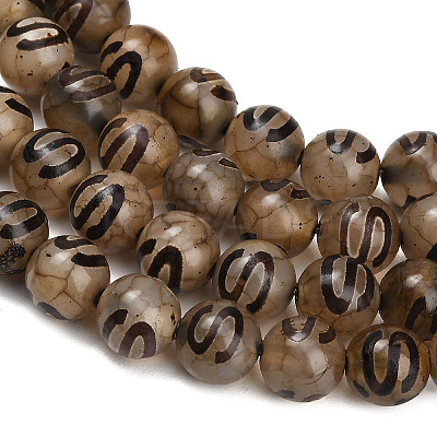 Tibetan Style dZi Beads Strands GG-CBA4812-B01-10MM-1