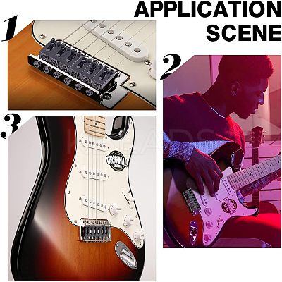 Alloy & Plastic Guitar Bridge Saddle with Spring Screws AJEW-FG0001-86-1