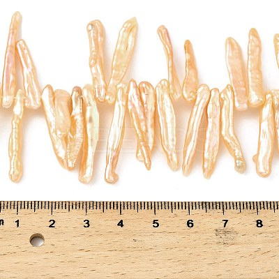 Natural Baroque Keshi Pearl Beads Strands PEAR-B004-02A-02B-1